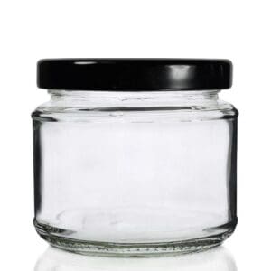200ml Squat Jar w Black Lid