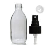 250ml Clear Glass Syrup Bottle With Atomiser Spray