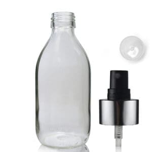 250ml Clear Glass Syrup Bottle With Premium Atomiser Spray