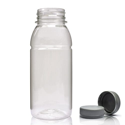 250ml Clear Plastic Juice Bottle With Cap