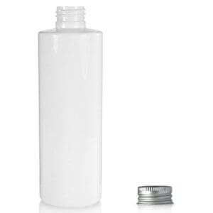 250ml White PET Plastic Bottle & Aluminium Cap