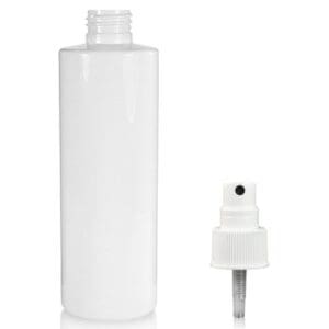 250ml White PET Plastic Bottle & Atomiser Spray