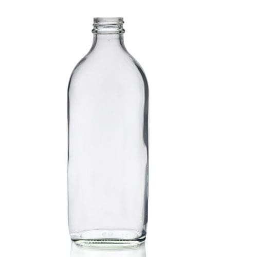 300ml Clear Flask Bottles w No Cap