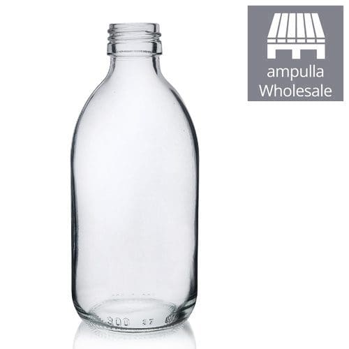 300ml Clear Glass Sirop Bottle BULK