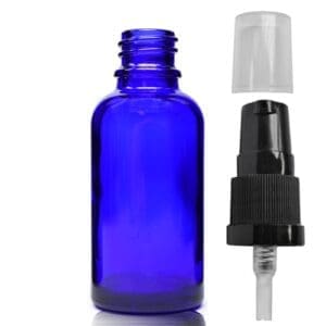 30ml Blue Glass Lotion Bottle