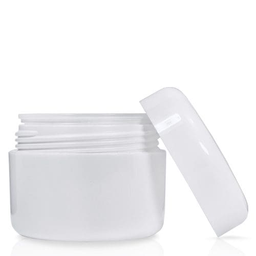 White Plastic Cosmetic Jar