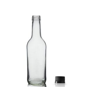 330ml Clear Glass Bottle & Screw Cap