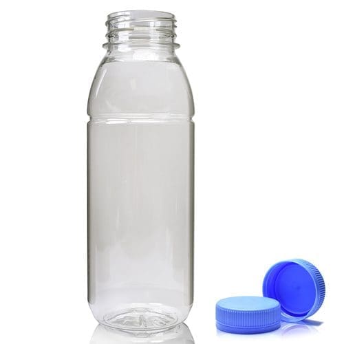 330ml Plastic juice bottle w L Blue cap