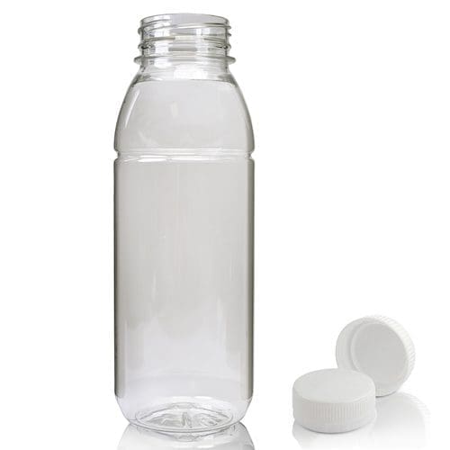 330ml Plastic juice bottle w white cap