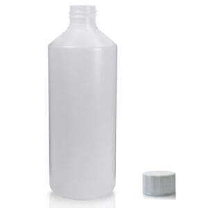 500ml Natural HDPE Round Bottle w wsc