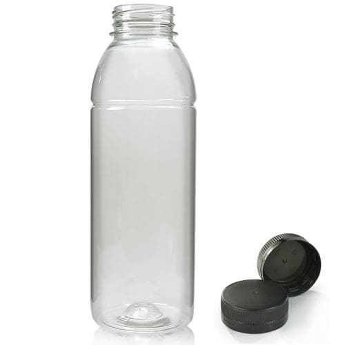 500ml Plastic juice bottle w black cap