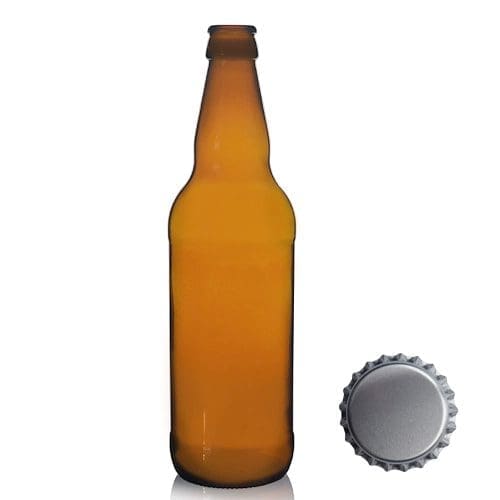 500ml Tall Beer Bottle with silver Cap