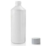 500ml White HDPE Plastic Round Bottle w wsc