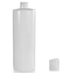 500ml White PET Plastic Bottle & Disc Top Cap
