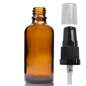 50ml Amber Glass Lotion Bottle