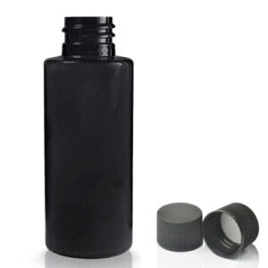 50ml Black Plastic Bottle With Cap