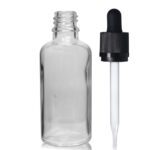 50ml Clear Glass Dropper Bottle With CRC Glass Pipette