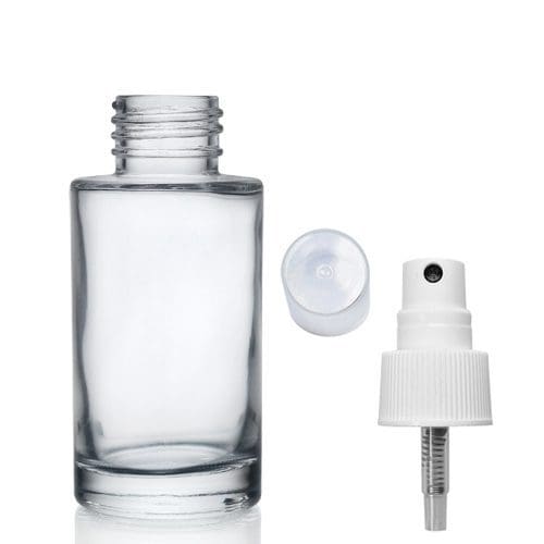50ml Clear Glass Simplicity Bottle & Atomiser Cap