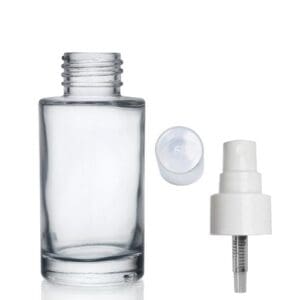 50ml Clear Glass Simplicity Bottle & Atomiser Cap
