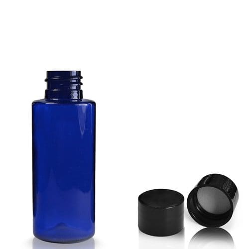 50ml Blue Plastic Bottle With Screw Cap