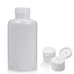 50ml HDPE Bottle In Natural Plastic With A Flip-Top Cap