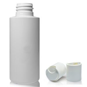 50ml White PET Plastic Bottle With Disc Top Cap