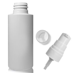 50ml White PET Plastic Bottle With Lotion Pump