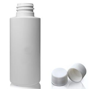 50ml White PET Plastic Bottle With Plastic Screw Cap