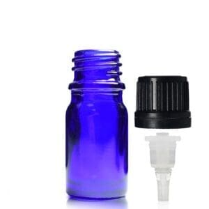 5ml Blue Glass Dropper Bottle & Tamper Evident Dropper
