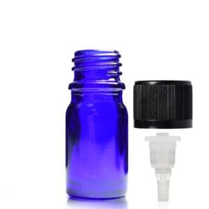 5ml Blue Glass Dropper Bottle & CRC Dropper Cap