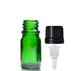 5ml Green Glass Dropper Bottle With dropper cap