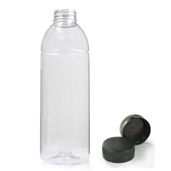 750ml clear plastic juice bottle with screw cap