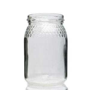 380ml Clear Glass Honey Jar