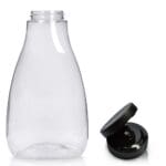 425ml Plastic Squeezy Sauce Bottle & Frosted Flip Top Cap