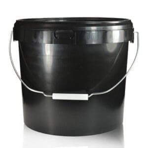 16 litre black plastic bucket
