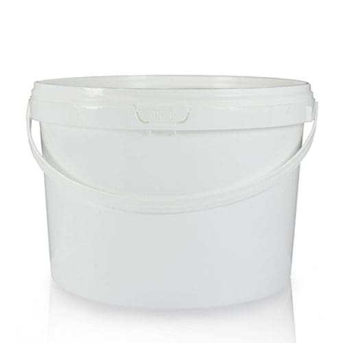 2.5 Litre White Plastic Bucket With lid