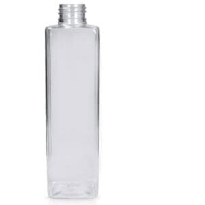 250ml Tall Square Plastic Bottle