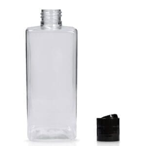 Square Plastic Bottle With Disc-Top Cap