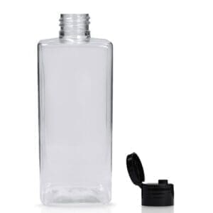 Square Plastic Bottle With Flip-Top Cap