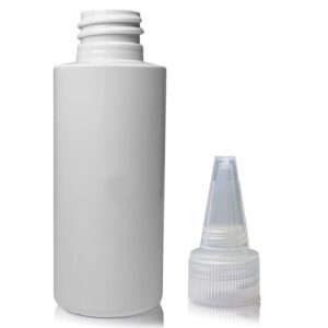 50ml White PET Plastic Bottle & Spout Cap