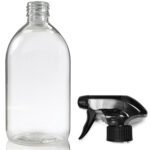 500ml Clear PET Sirop Bottle With Trigger Spray