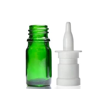 5ml Green Glass Bottle With Nasal Spray