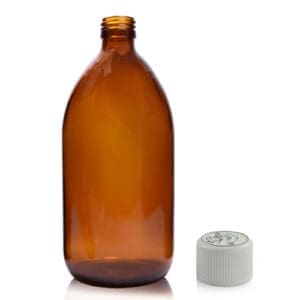 1000ml Amber Glass Syrup Bottle With Child Resistant Cap
