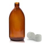 1000ml Amber Glass Syrup Bottle With Medilock Cap