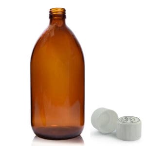 1000ml Amber Glass Syrup Bottle With Medilock Cap