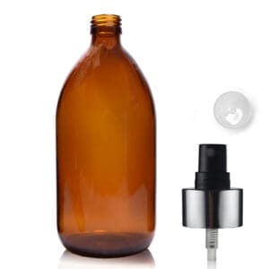 1000ml Amber Glass Syrup Bottle With Premium Atomiser Spray