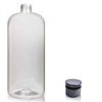 1000ml Clear Boston Bottle With 28mm Flip-Top Cap