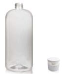 1000ml Clear Boston Bottle With 28mm Flip-Top Cap