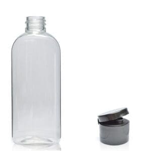 250ml Clear PET Oval Bottle With Flip-Top Cap