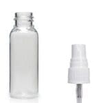 30ml Clear PET Bottle with white spray